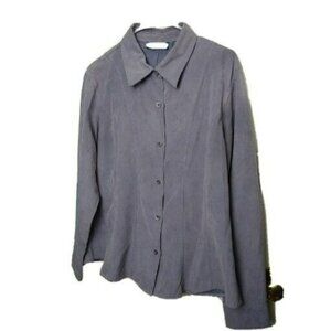 LEMON Grass Studio Purple Long Sleeve Button Front Shacket. Size XL